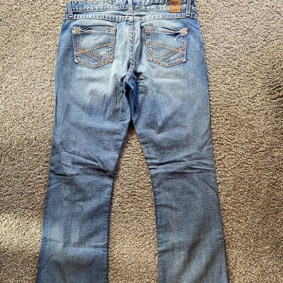 BKE Jeans Womens 33 x 33.5 Blue Kate Boot Cut Cowgirl Western Light Wash Casual - Picture 5 of 6